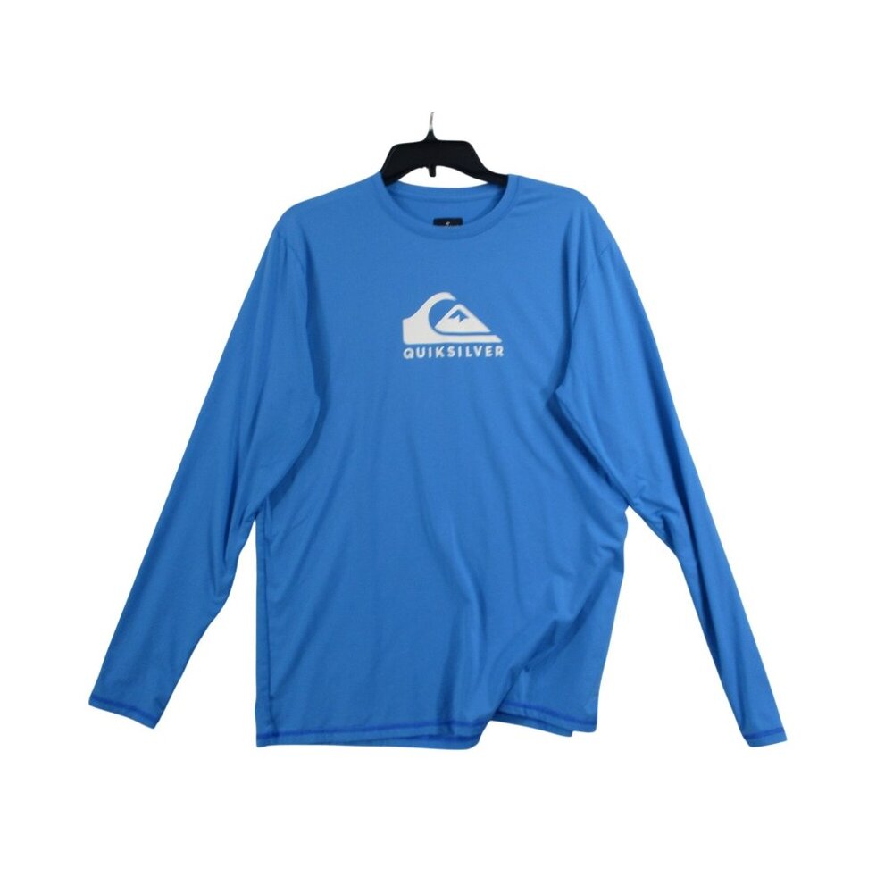 Quiksilver Mens Blue Long Sleeve Performance Shirt Size M‎
